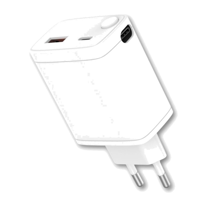 QCHARX Ładowarka ścienna z wbudowanym kablem USB-C i