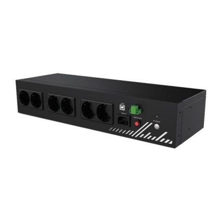 sai compacto con 8 tomas schuko para armario rack 19" ph-9202 800va 480w