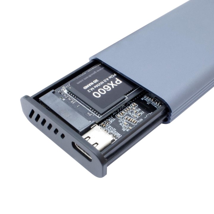 COOLBOX Mini external enclosure with touchscreen for M.2