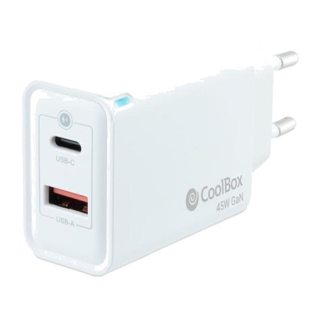 încărcător de perete gan cu porturi usb-a și usb-c 45w pd qc-3.0