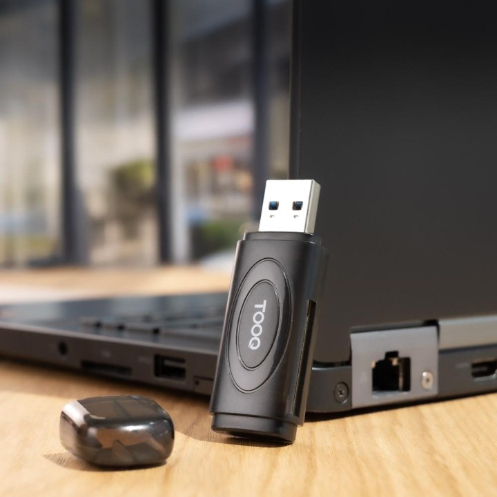 TOOQ Lector de tarjetas SD y microSD con conector USB-A TQR-3002 USB3.0 MGS0000030093
