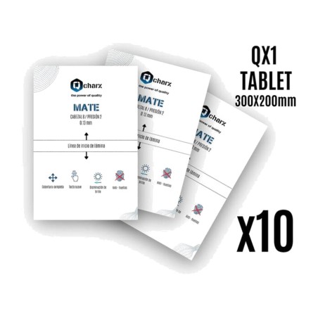 pack mit 10 matten hydrogel-schutzfolien für tablets qx1 300x200mm