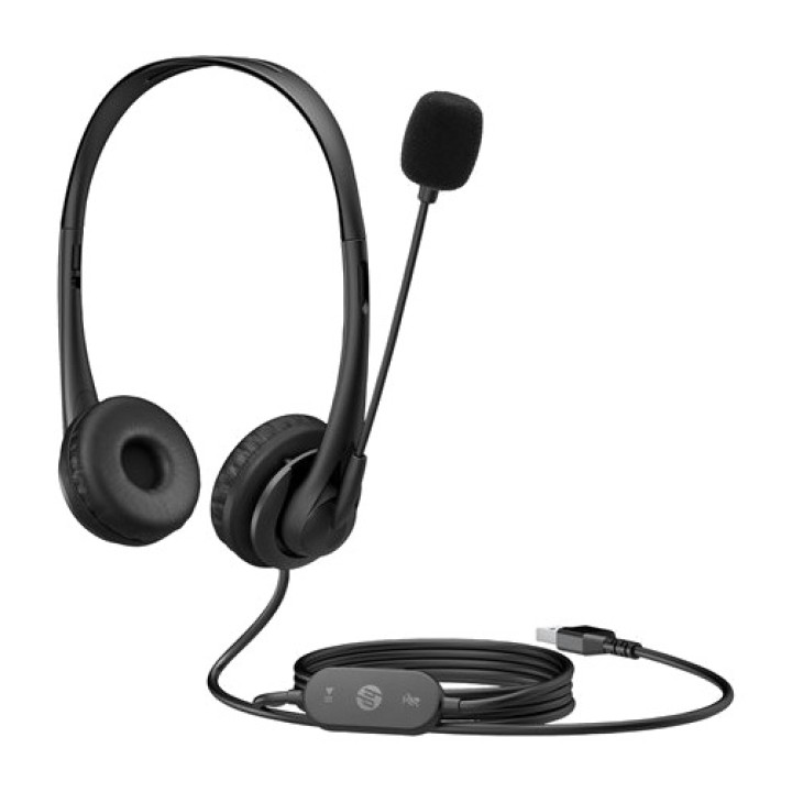 HP Słuchawki stereo przewodowe z mikrofonem USB-A