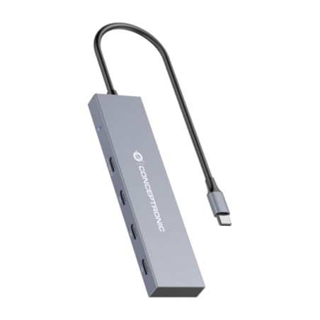 hub usb-c ultrafino de aluminio con 4 puertos hubbies14g 4xusb-c 10gbps pd 100 w