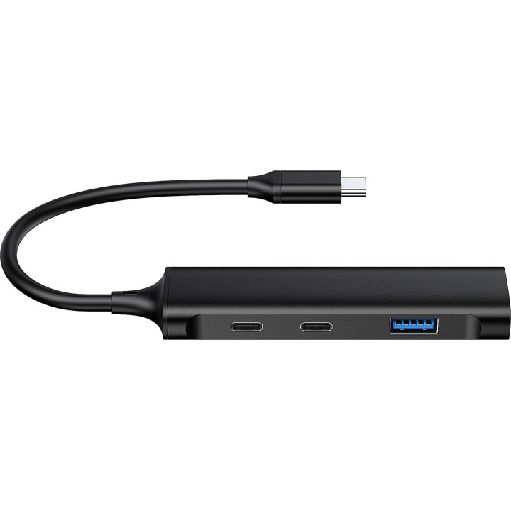 CONCEPTRONIC Hub USB-C en aluminium à 4 ports HUBBIES12B