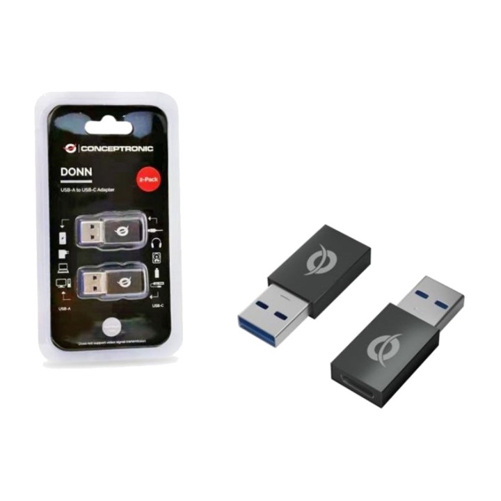 CONCEPTRONIC Pack 2 adaptadores USB-A macho a USB-C hembra DONN10G 3.0 MGS0000015204