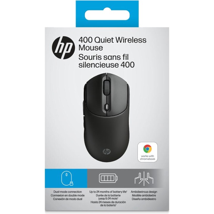 HP Ratón inalámbrico ergonómico ambidiestro con Bluetooth y receptor USB 400 DUAL 6000 DPI DSP0000034593VAR