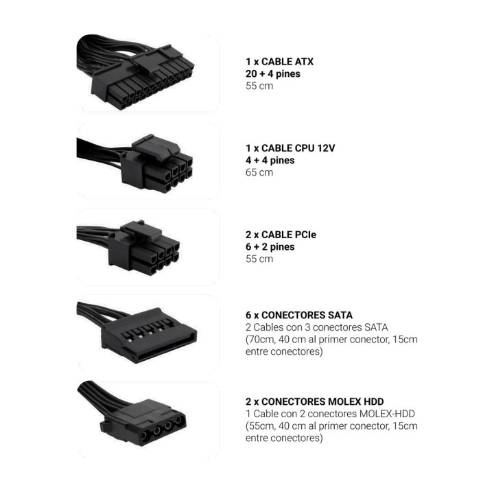 COOLBOX Alimentatore ATX gaming per PC POWERLINE-III 750W