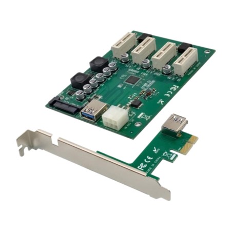 scheda di espansione da pci express x1 a 4 slot emrick10g