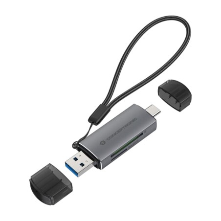 lecteur de cartes sd/microsd avec double connecteur usb-c et usb-a bian05g 3.0 5gbps
