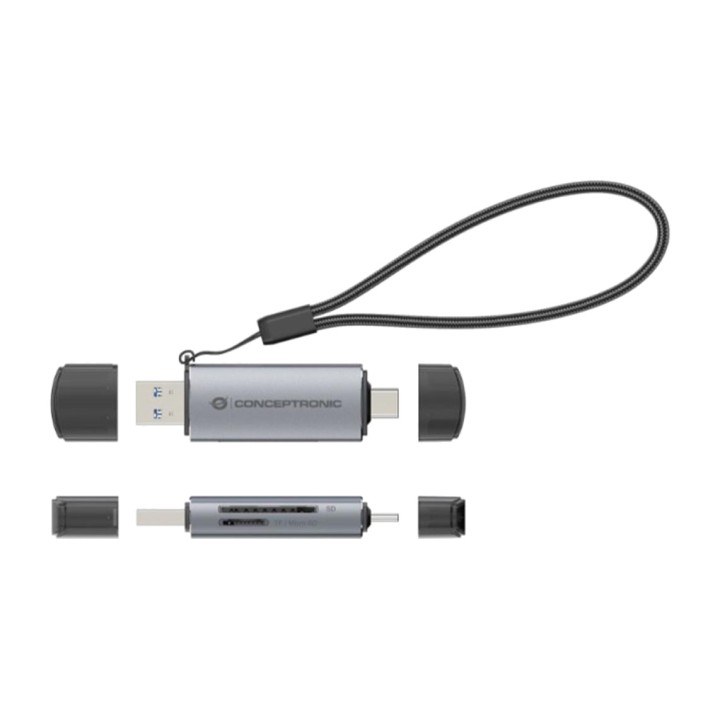 CONCEPTRONIC Lecteur de cartes SD/microSD avec double
