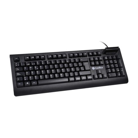 clavier usb à membrane avec lecteur de carte d'identité électronique dnie-4.0 qwerty-es