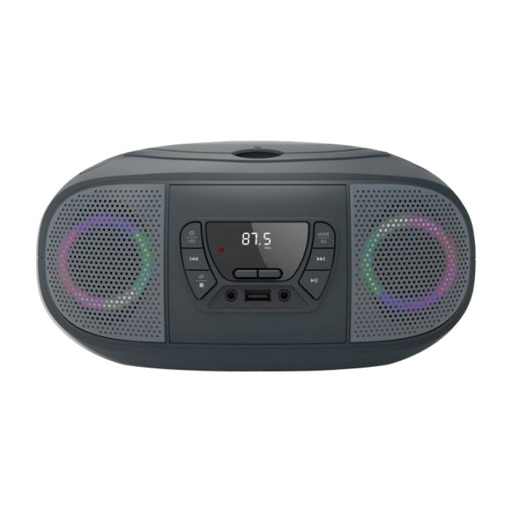 FONESTAR Radio CD portátil USB con luces BOOM-GO-G FM MP3 MGS0000005888
