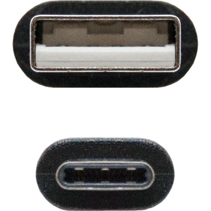 NANOCABLE Cable USB-C a USB-A de càrrega i dades 2.0 3A 1 M