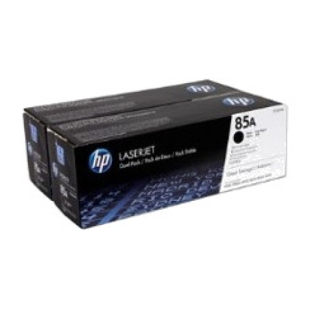 pack mit schwarzen tonerkartuschen für laserdrucker laserjet-85a 2 uds