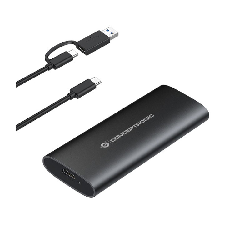 CONCEPTRONIC Externes USB-C-Aluminiumgehäuse für SSD