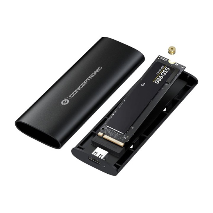 CONCEPTRONIC Caixa externa d'alumini USB-C per a SSD