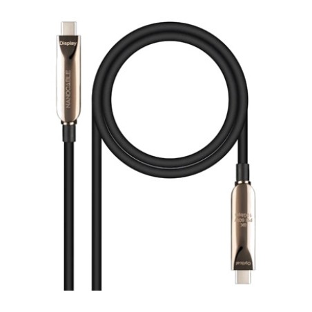 unidirectional active optical usb-c fibre cable for data, video and charging aoc 3.2 gen2x1 10gbps 60w 8k 5 m