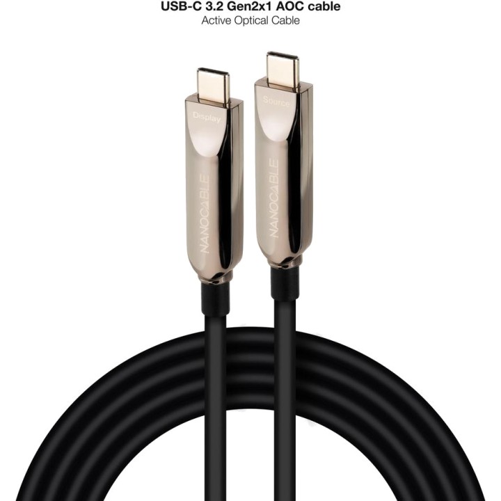 NANOCABLE Aktivt unidirektionelt optisk fiber USB-C-kabel