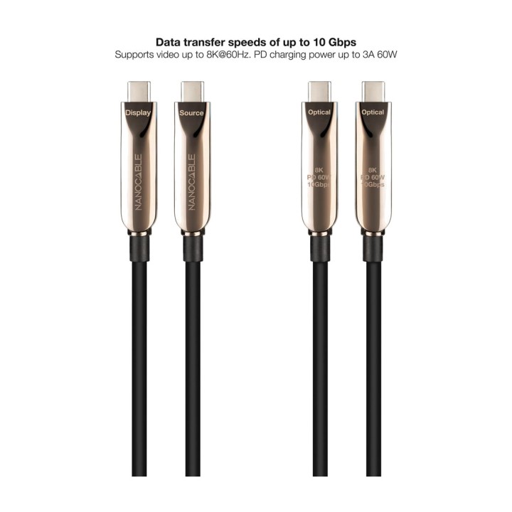 NANOCABLE Unidirectional active optical USB-C fibre cable