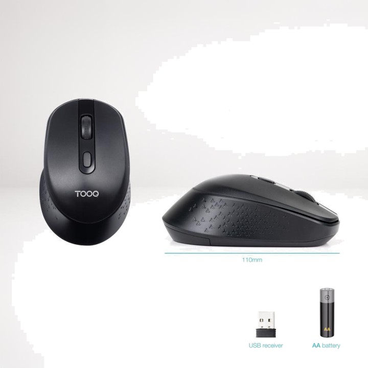 TOOQ Souris sans fil pour bureau TQMW-1101 1600DPI