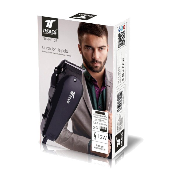 THULOS Hair clipper with barber kit and 4 combs TH-HC102 12W