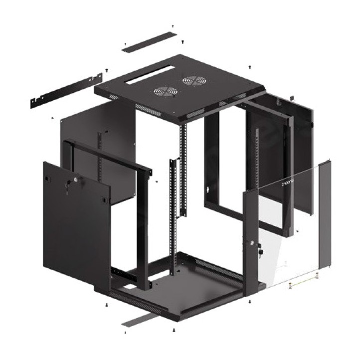 PHOENIX 19-inch self-assembly rack cabinet 9U 600X600X501MM