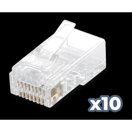 packung mit 10 rj45-crimpsteckern utp cat6 awg23 phk-45c6