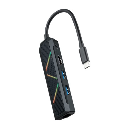 5-in-1-usb-c-hub mit hdmi, gigabit-netzwerk und power-delivery-ladefunktion 3.1 gen1 rj45 4k 30hz 100w