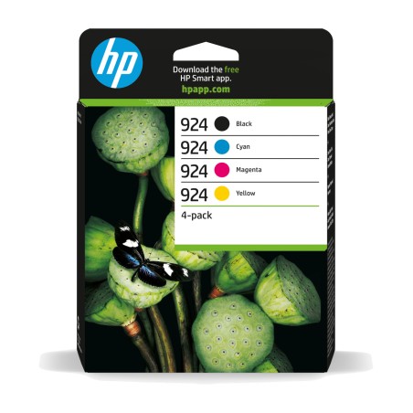 pack con cartuchos de tinta negro, cian, magenta y amarillo originales 924 4 uds