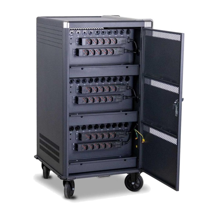PHOENIX Intelligenter Ladewagen mit Schrank für 30 Geräte
