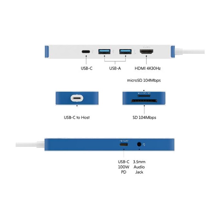 TARGUS 8-in-1 USB-C Hub with HDMI, card reader and audio