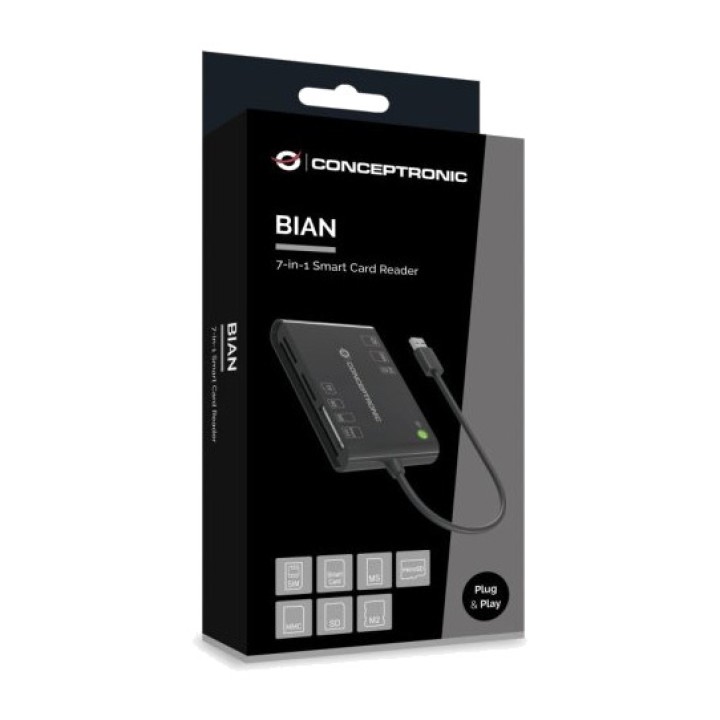 CONCEPTRONIC Lettore di schede esterno multiformato USB-C e