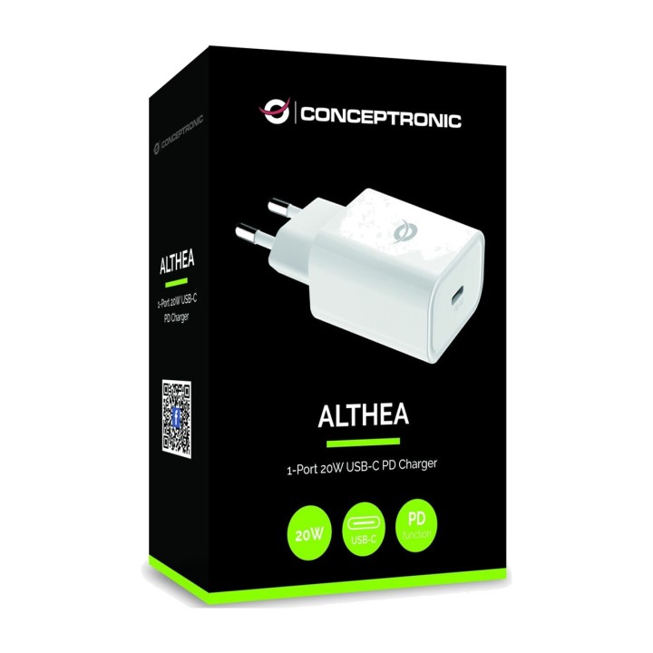 CONCEPTRONIC USB-C-vægoplader til mobil ALTHEA07W 20W PD-3.0