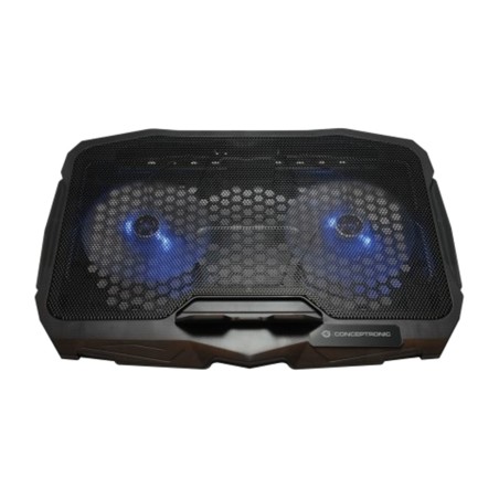 support de refroidissement avec lumière bleue pour ordinateur portable jusqu’à 15,6 pouces thana07b 2x 125 mm