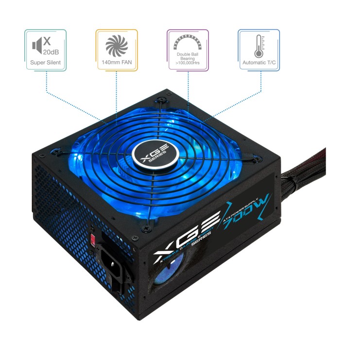 TOOQ Fuente de alimentación ATX gaming certificada