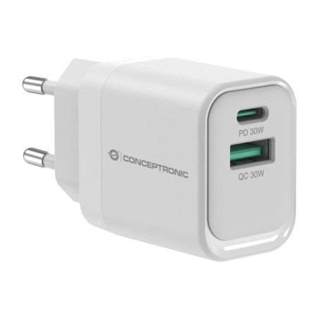 cargador de pared gan compacto con dos puertos althea19w33 33w 1xusb-c 1xusb-a