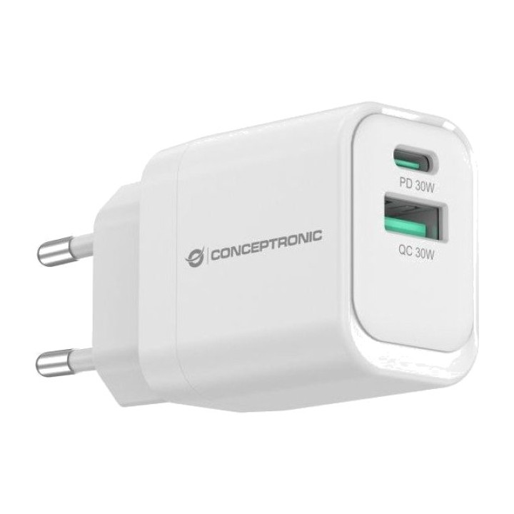 CONCEPTRONIC Kompaktná nástenná nabíjačka GaN s dvoma