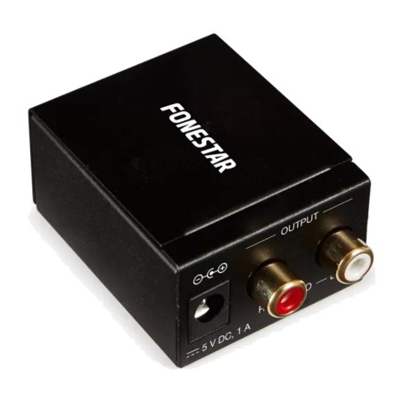 optical and coaxial digital-to-analogue audio converter spdif 2x-rca 24 bit 96 khz