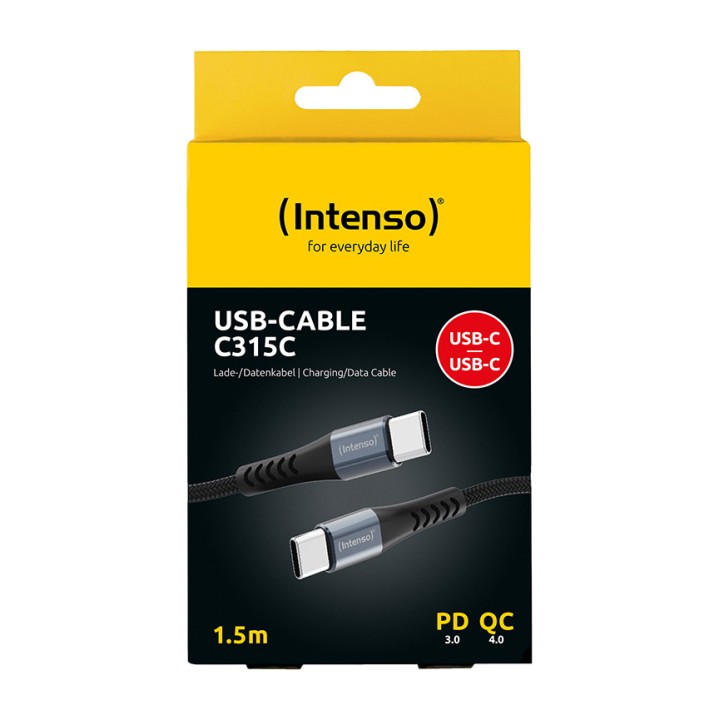 INTENSO Cablu de încărcare și date cu doi conectori USB-C