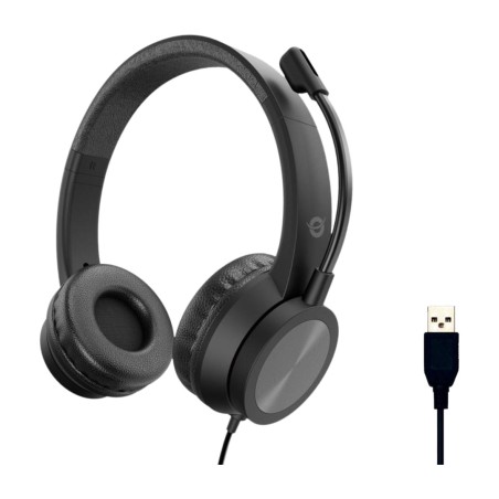 usb-hörlurar med huvudband och flexibel mikrofon polona05b