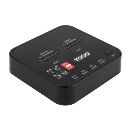 base dock clonadora doble usb-c para ssd m.2 tqds-201b nvme/sata 10gbps