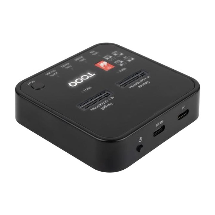 TOOQ Podwójna stacja dokująca do klonowania z USB-C, dla SSD