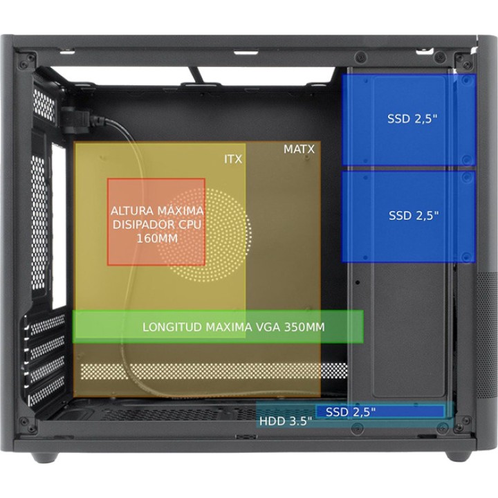 COOLBOX Metal PC case with mesh panels MP2 MICRO-ATX USB-3.2