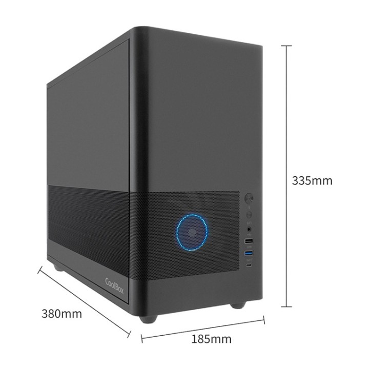 COOLBOX Case per PC in metallo con pannelli mesh MP2