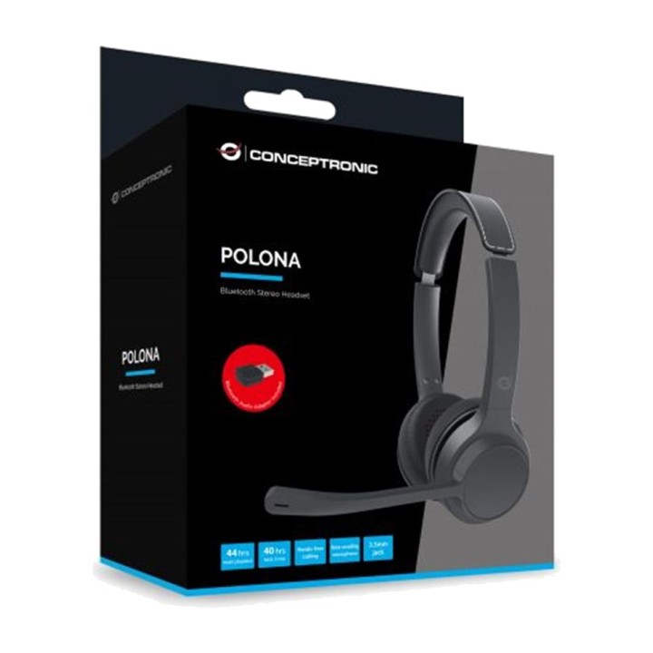CONCEPTRONIC Căști wireless Bluetooth cu microfon și adaptor