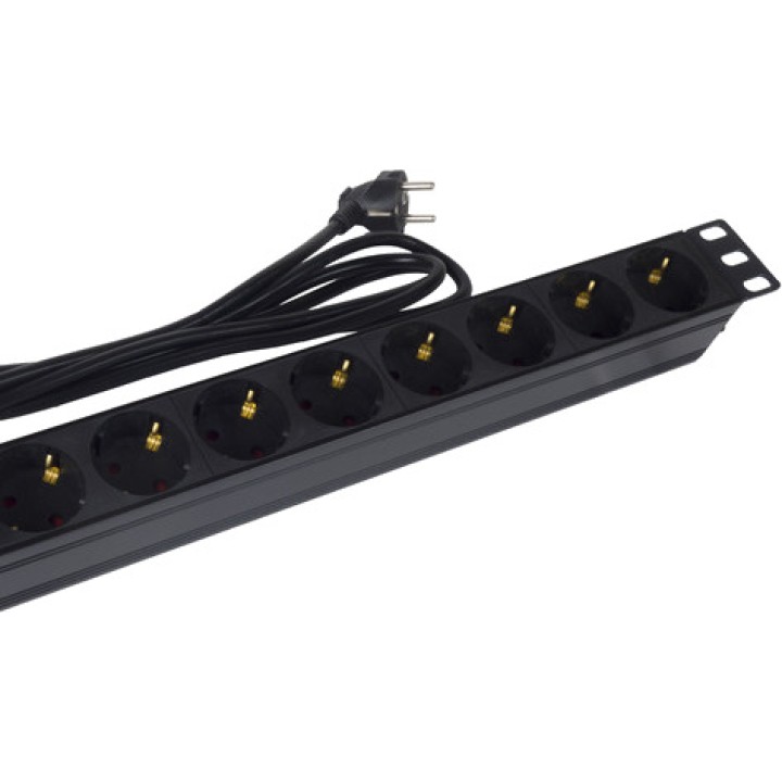 PHASAK Multiprise Schuko 8 prises sans interrupteur pour