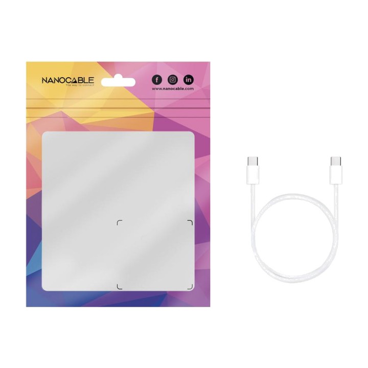 NANOCABLE USB-C-pikalatauskaapeli PD, PPS ja QC 2.0 60W 1 M