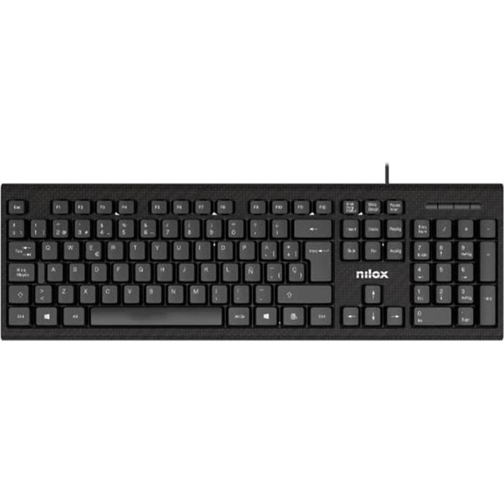 NILOX Kit de teclado español y ratón con cable USB NXKME0011