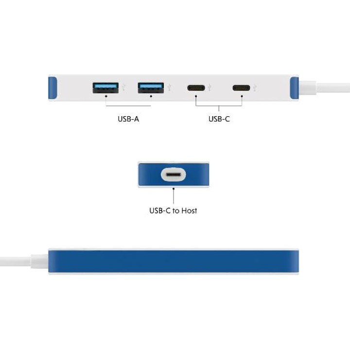 TARGUS Hub USB-C 4-en-1 autoalimenté HD5200BUGL 2XUSB-A